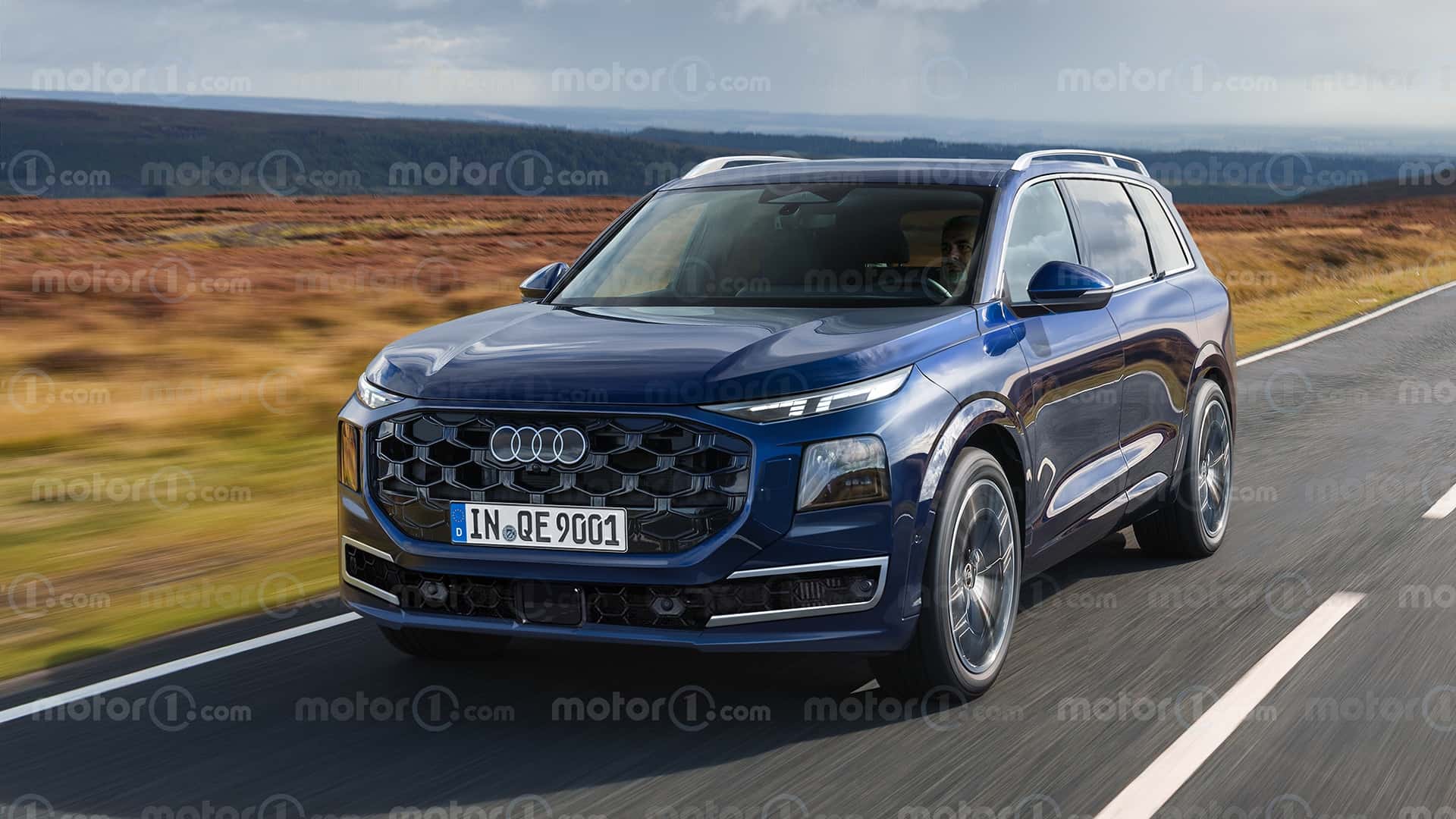 Audi Q9 (2026), the rendering from Motr1.com