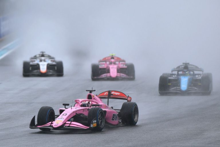Gabriele Mini claims first Formula 2 win in chaotic Miami wet race